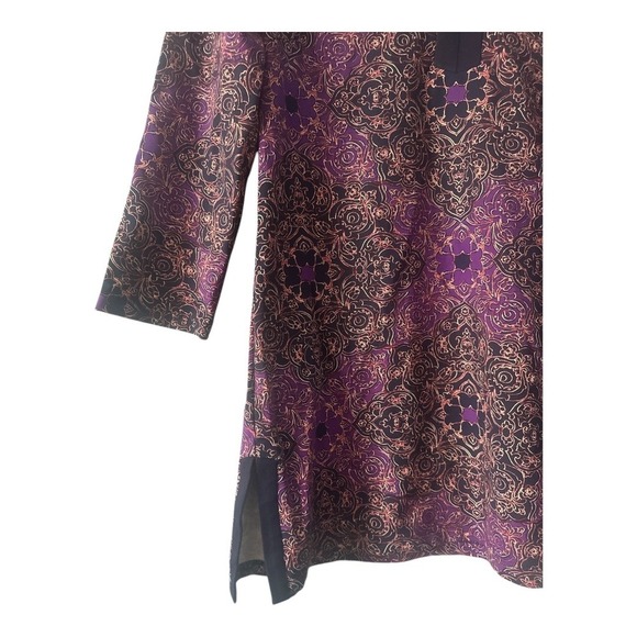J. McLaughlin Purple Paisley Catalina Cloth Blouse, Small - Picture 3 of 6